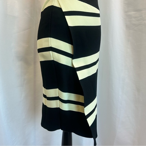 A.l.c. Striped Clift pencil Skirt in Black and cream Sz S bandage asymmetrical - Picture 4 of 13